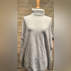 Joseph A Light Gray Turtleneck Sweater/Cape